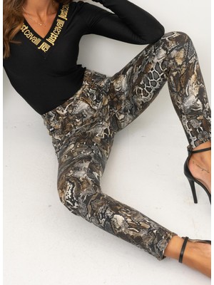 Just Cavalli Yüksek Bel Dar Paça Normal Çok Renkli Kadın Denim Pantolon 75Pab5S0
