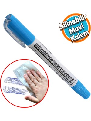 Nzb Silinebilir Tebeşir Işaretleyici  Mavi Kalem Metal Plastik Tahta Cam Ahşap Yüzey Yağlı Boya Uç
