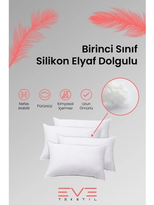 Eve Tekstil 5 Adet Micro Silikon Elyaf Nonwovenyastık 50X70CM 700 gr