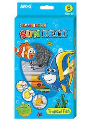 Vitray Boyama Seti 6 Renk - Tropikal Balık Seti