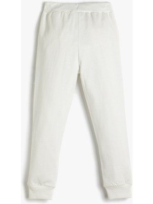 Koton Eşofman Altı Jogger Beli Bağlamalı Cepli Baskılı