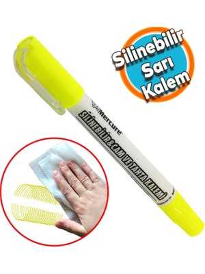 Nzb Silinebilir Tebeşir Işaretleyici Sarı Kalem Metal Plastik Tahta Cam Ahşap Yüzey Yağlı Boya Uç