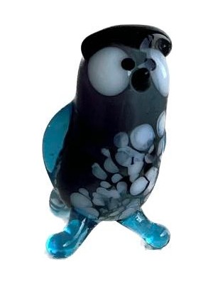 Hasyılmaz El Yapımı Mini Murano Cam Baykuş Biblo A117-04