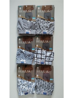 Berrak 1053 6'lı (6 Adet) Pamuk Penye Rahat Kesim Erkek Boxer