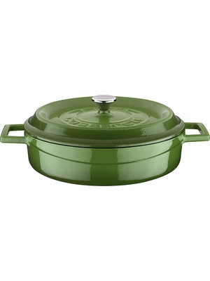 Lava Döküm Çok Amaçlı Yayvan Tencere. Trendy Serisi Çap(Ø)24cm.