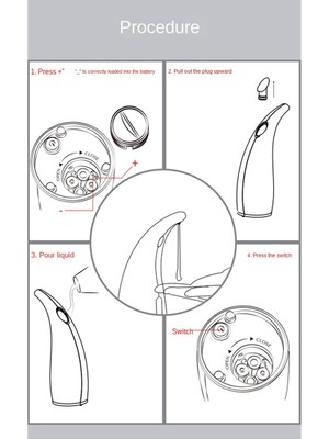 Humble 350 ml Otomatik Sabunluk Kızılötesi El-Ücretsiz Fotoselli El Dağıtıcı Sabun Banyo Mutfak Lavabo Tezgah C (Yurt Dışından)