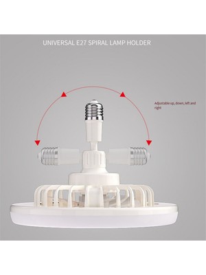 Humble Uzaktan Kumandalı ve Işıklı Tavan Vantilatörleri Lamba Fanı E27 Dönüştürücü Tabanı Yatak Odası Oturma Odası Için Akıllı Sessiz Tavan Vantilatörleri (Yurt Dışından)