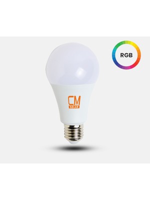 Cmsolar 9W LED Rgb E27 Duy Ampul