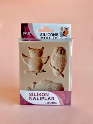 Hobi Market Art Smarta Silikon Kalıp Seti Owl Şekilli Epoksi Ve Polimer Kil Kullanımı İçin