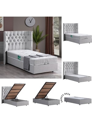 Setay Matilda Tek Kişilik Mdf Baza - Açık Gri (Başlık-Yatak Hariç)