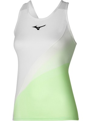 Mizuno Release Printed Tank Kadın Kolsuz Tişört Beyazyeşil