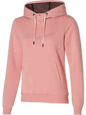 Mizuno Release Hoodie Kadın Kapüşonlu Sweatshirt Pembe