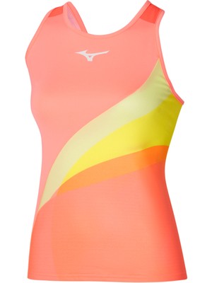 Mizuno Release Printed Tank Kadın Kolsuz Tişört Turuncu