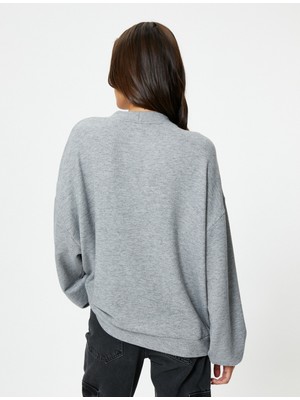 Koton Oversize Sweatshirt Bisiklet Yaka Balon Kollu