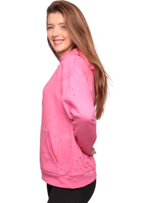 Simisso Kapşonlu Kadın Sweatshirt 0150 | Pembe