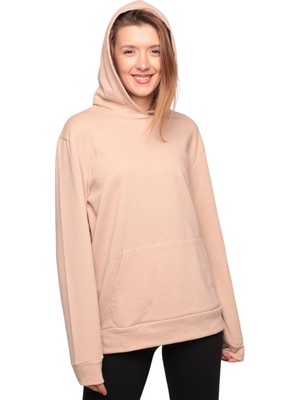 Simisso Kapşonlu Kadın Sweatshirt 0154 | Bej