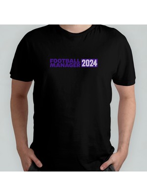 Pixxa Football Manager 2024 - Fm 2024 %100 Pamuklu Bisiklet Yaka T-Shirt Model - 1