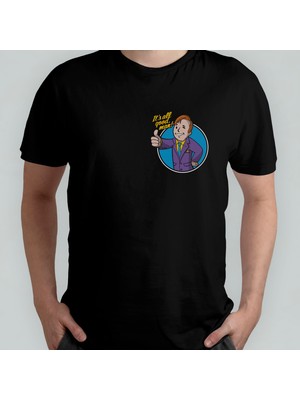 Pixxa Better Call Saul Pipboy Fallout %100 Pamuklu Bisiklet Yaka T-Shirt Model - 1