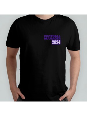 Pixxa Football Manager 2024 - Fm 2024 %100 Pamuklu Bisiklet Yaka T-Shirt Model - 2