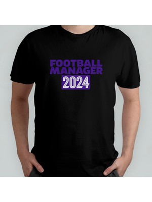 Pixxa Football Manager 2024 - Fm 2024 %100 Pamuklu Bisiklet Yaka T-Shirt Model - 4