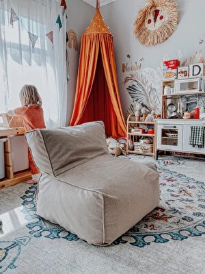 Patara Home Lüx Velvet Puff Aktiviye Koltuğu & Yeni Nesil & Puff Armut Koltuk