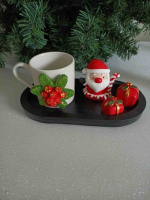 Cooll Vogue Noel Baba Yılbaşı Temalı Hediyelik Sunumluk Kahve Fincanı
