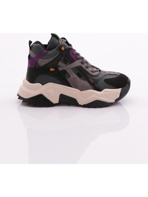 DGN 6580 Kadin Kalin Taban Sneaker Ayakkabı