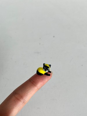 El Yapımı Mini Murano Cam Kedi Biblo A137-01