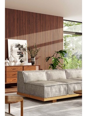 Winflex Winpanel Dekoratif Ahşap Duvar Paneli –  Bambu Renk (15 x 240 cm ).