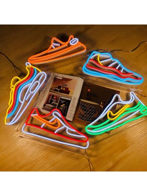 Aqqogib Ins Holiday Creative Gifts Dimming Modeling Lights LED Decorative Lights Sneakers Decoration Neon Lights（ye2） (Yurt Dışından)