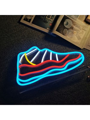 Aqqogib Ins Holiday Creative Gifts Dimming Modeling Lights LED Decorative Lights Sneakers Decoration Neon Lights（aj） (Yurt Dışından)