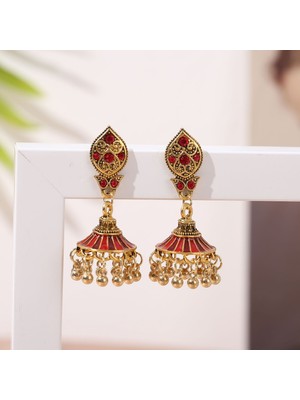 Aqqogib Pairs Vintage Mandala Çiçek Çingene Bırak Dangle Küpe Kadınlar Için Boho Retro Tribal Hollow Küpe Seti (Yurt Dışından)