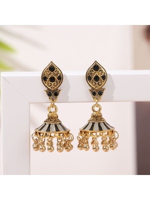 Aqqogib Pairs Vintage Mandala Çiçek Çingene Bırak Dangle Küpe Kadınlar Için Boho Retro Tribal Hollow Küpe Seti (Yurt Dışından)