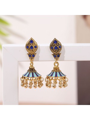 Aqqogib Pairs Vintage Mandala Çiçek Çingene Bırak Dangle Küpe Kadınlar Için Boho Retro Tribal Hollow Küpe Seti (Yurt Dışından)