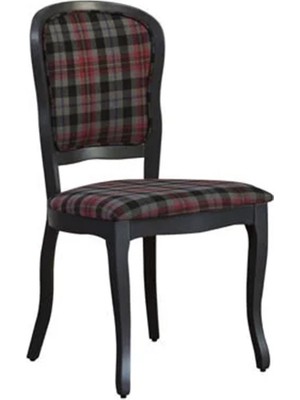 Kelebek Angelic Dark Madalyon Sandalye - Gri Ayak - Çok Renkli Kumaş