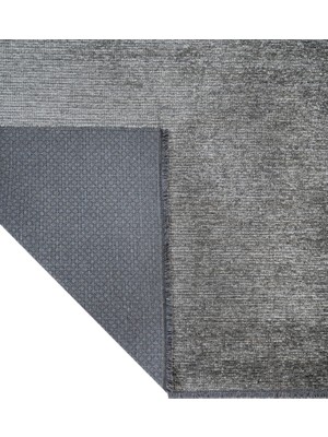 Bespoky Alayna Anthracite Solid Color Cotton Machine Made Area Rug