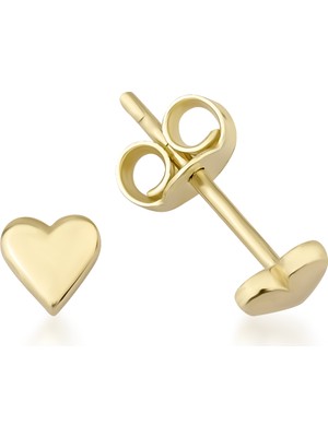 Kairos Jewelry 14 Ayar Altın Tiny Heart Çivi Küpe KRS-K56-14GE