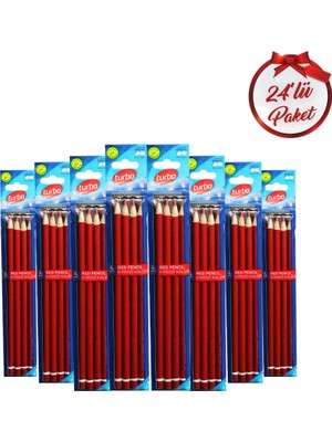 Turbo Kırmızı Kalem Seti 24 Paket