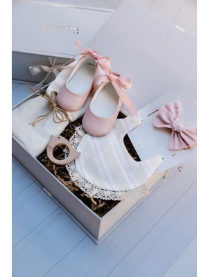 Vanilya Kız Bebek Hediye Seti Yenidoğan Bebek Hediye Kutusu-Pudra Bej