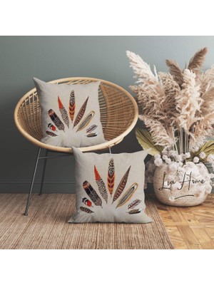 Lia Store Tüy Desenli Dekoratif 2'li Yastık Kılıfı Seti 35 x 55 cm