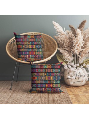 Lia Store 	Etnik Desenli Çift Taraflı Dekoratif 2'li Kırlent Kılıfı Seti
