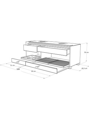 Achill Lucca 120 Tv Sehpası -  120CM