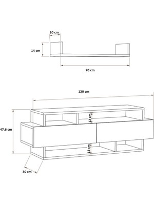 Aden Home Beyaz Tv Ünitesi, Mdf Tv Ünitesi, Kapaklı Raflı Tv Sehpa Ünitesi, Beyaz Mdf Tv Ünitesi Konsol