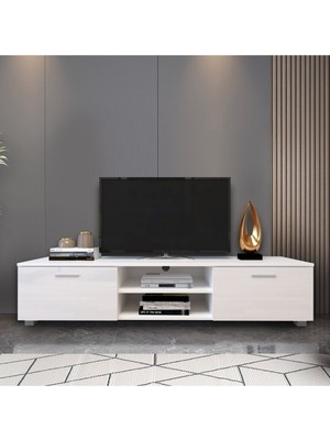 Aden Home Saul Modern Tv Ünitesi, 2 Kapaklı Tv Ünitesi, 150CM %100 Mdf, TVU03