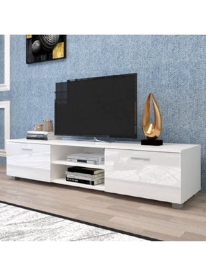 Aden Home Saul Modern Tv Ünitesi, 2 Kapaklı Tv Ünitesi, 150CM %100 Mdf, TVU03