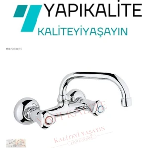 Yapı Kalite Klasik Duvardan Klasik Döner Borulu Eviye Bataryası Sıcak Soğuk S