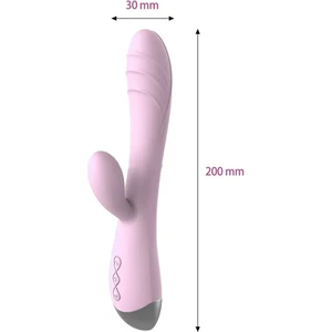 USB Şarjlı Silikon Dokuda Su Geçirmez Klitoris ve G Noktası Uyarıcılı Vibratör