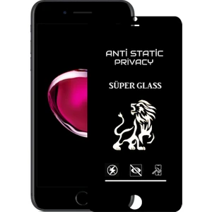 Case World Caseworld Apple iPhone 7 Plus Tam Kaplayan Anti Statik Hayalet Süper Cam Ekran Koruyucu - Siyah