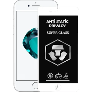 Caseart Apple iPhone Se 2022 Tam Kaplayan Anti Statik Hayalet Süper Cam Ekran Koruyucu - Beyaz