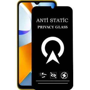 Kzy Xiaomi Poco C40 Tam Kaplayan Anti Statik Görünmez Safir Ekran Koruyucu Hayalet Cam